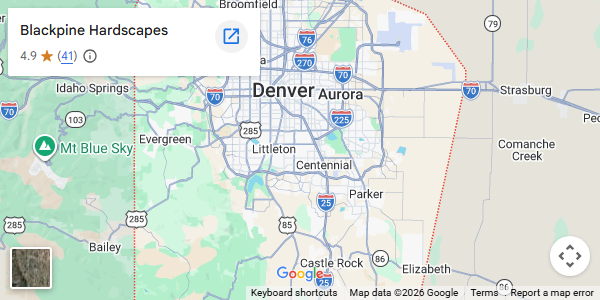 Map showing Blackpine Hardscapes location in Aurora, CO